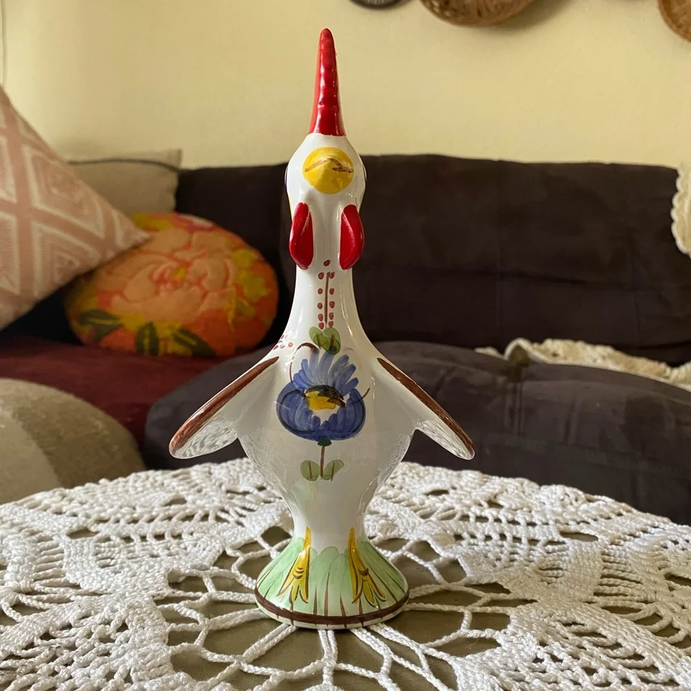 Portugal Imports hand painted Ceramic Chicken Rooster figurine statue - Picture 3 of 10